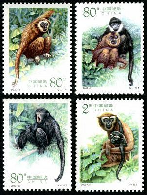 2002-27 《长臂猿》特种邮票 2002-27 《长臂猿》特种邮票